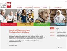 Tablet Screenshot of caritas-nuernberg.de